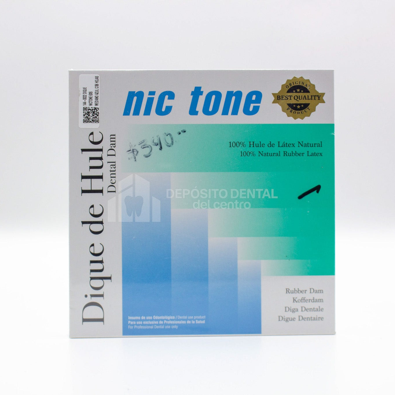 Dique de hule Dental Nictone 6x6 Azul