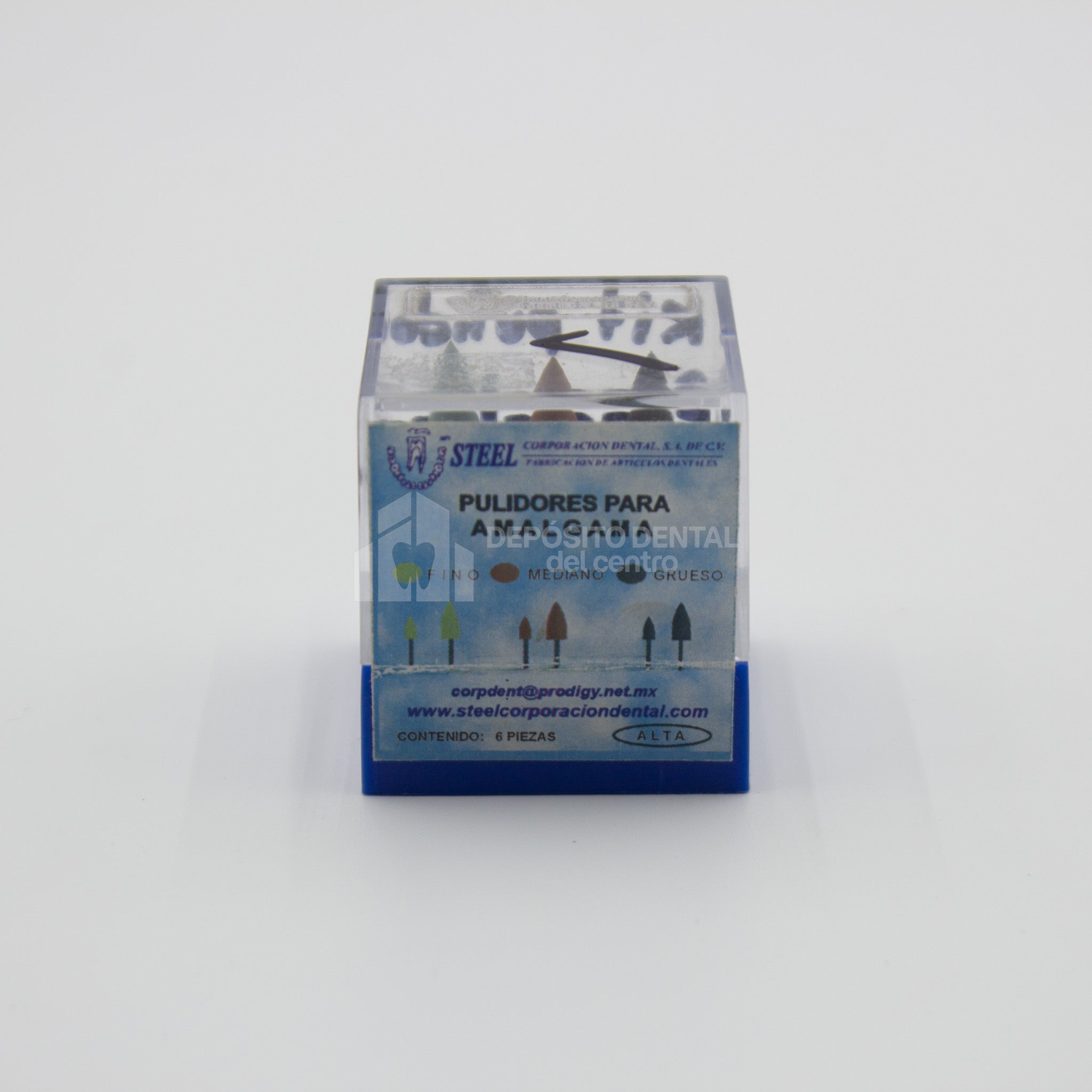 Kit Pulidores para Amalgama 6 Piezas Fino, Mediano, Grueso Steel 173