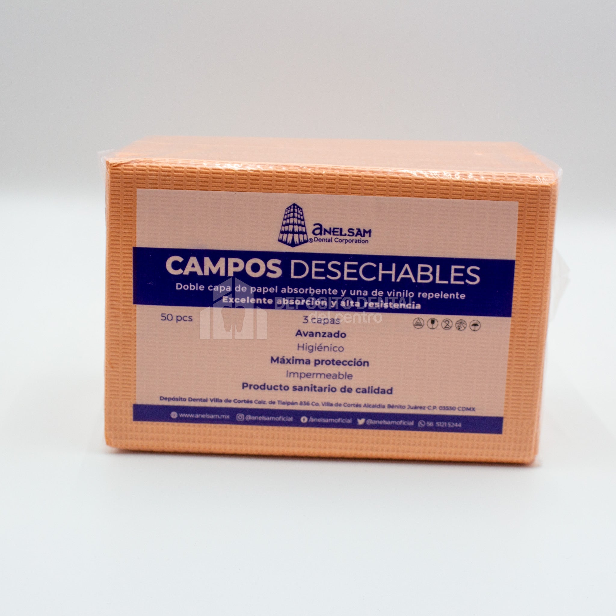 Campos Desechables Doble Capa Absorbente Naranja