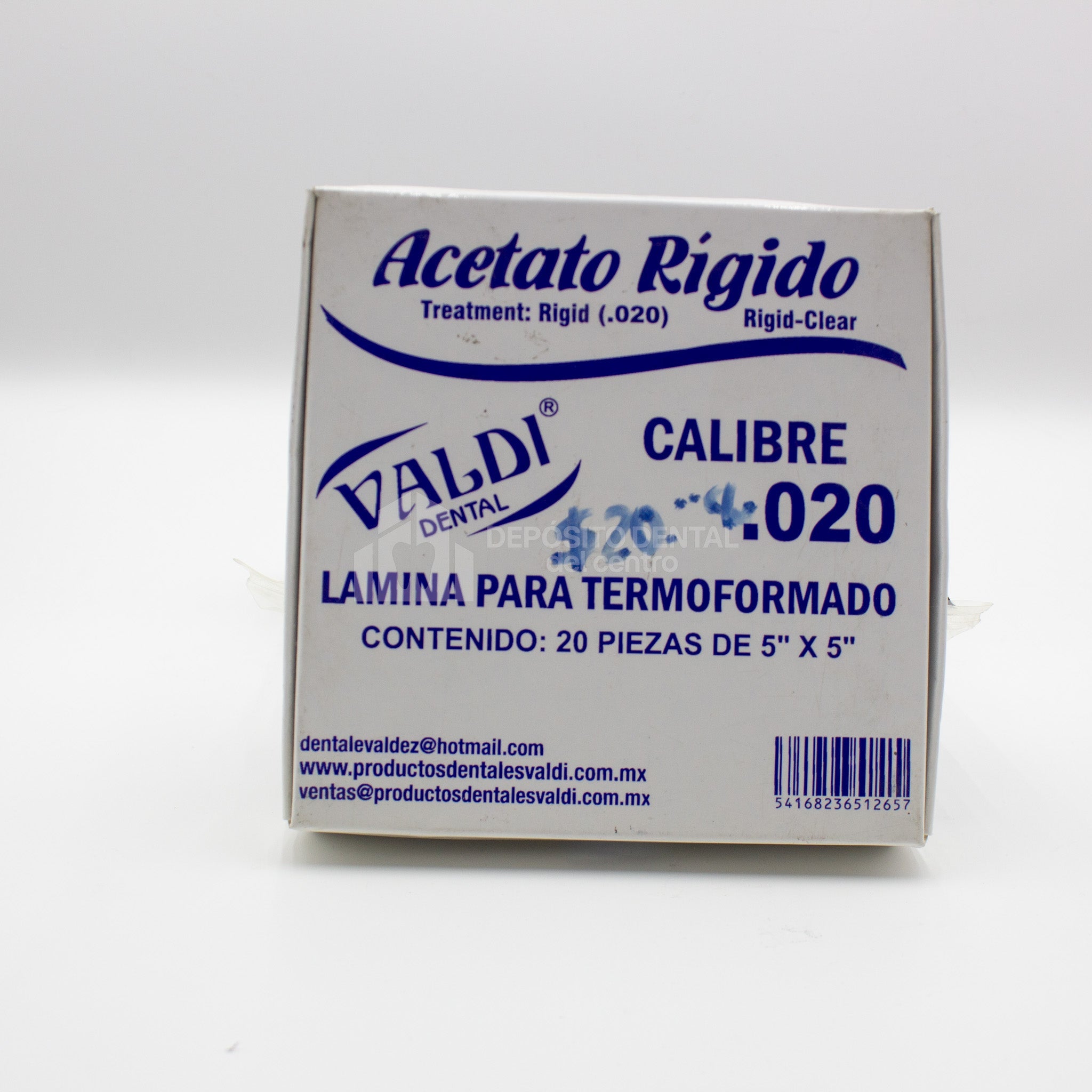 Acetato Calibre .020 Rigido 20 Piezas