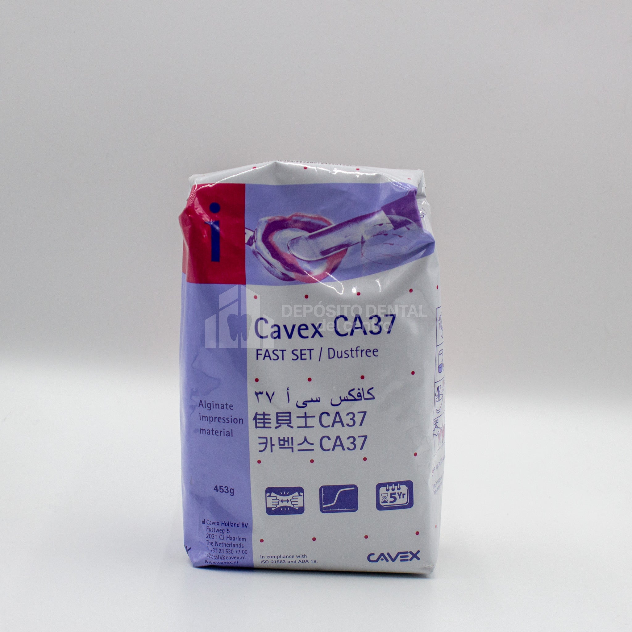 Alginado Dental Cavex CA37 Fast Set 453 gr