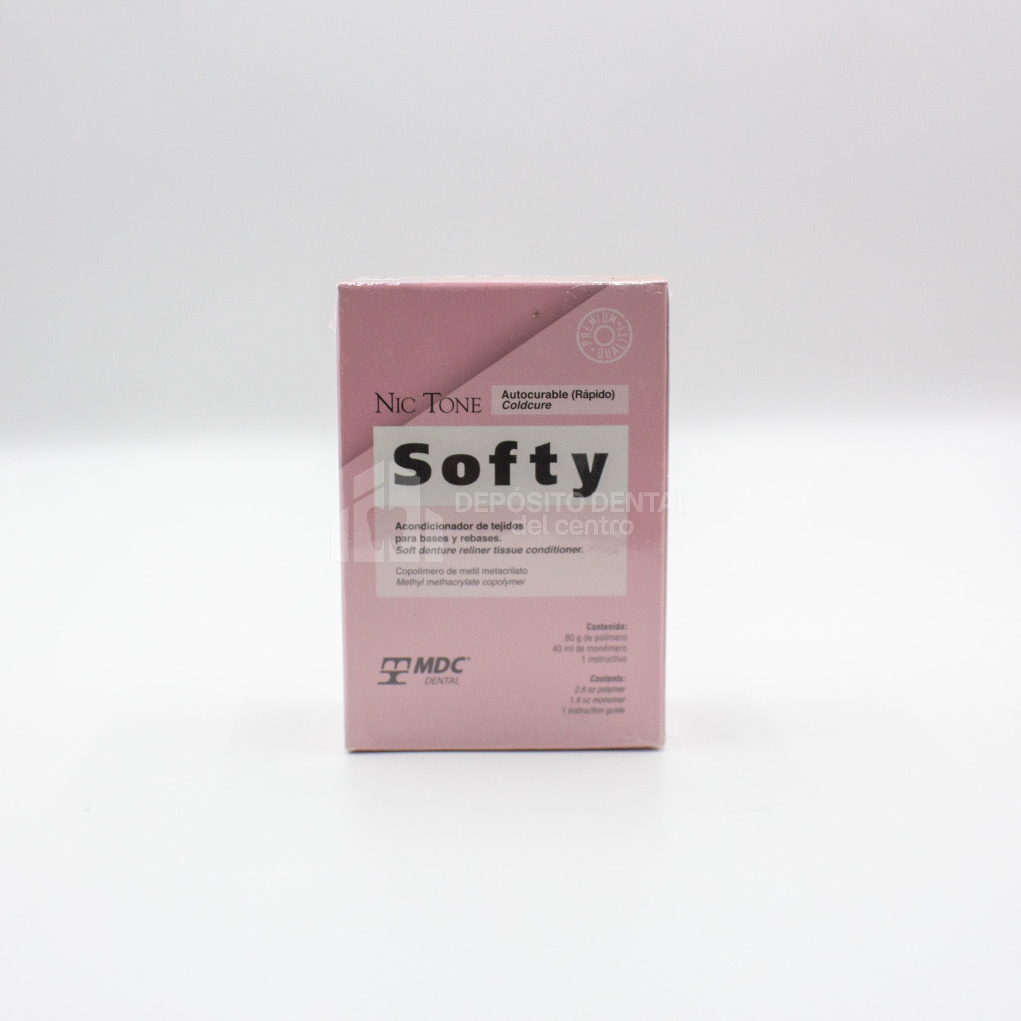 Acondicionador de Tejidos Dental Softy 80 gr Polimero 40 ml Monómero