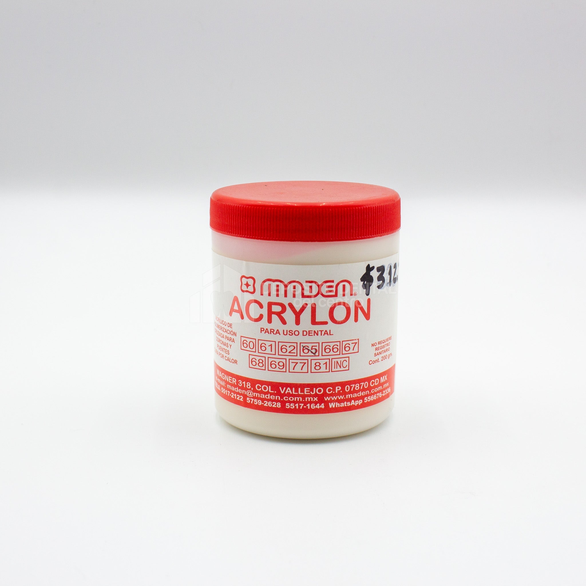 Acrilico de Polimerizacion Cruzada Acrylon Maden 200 gr