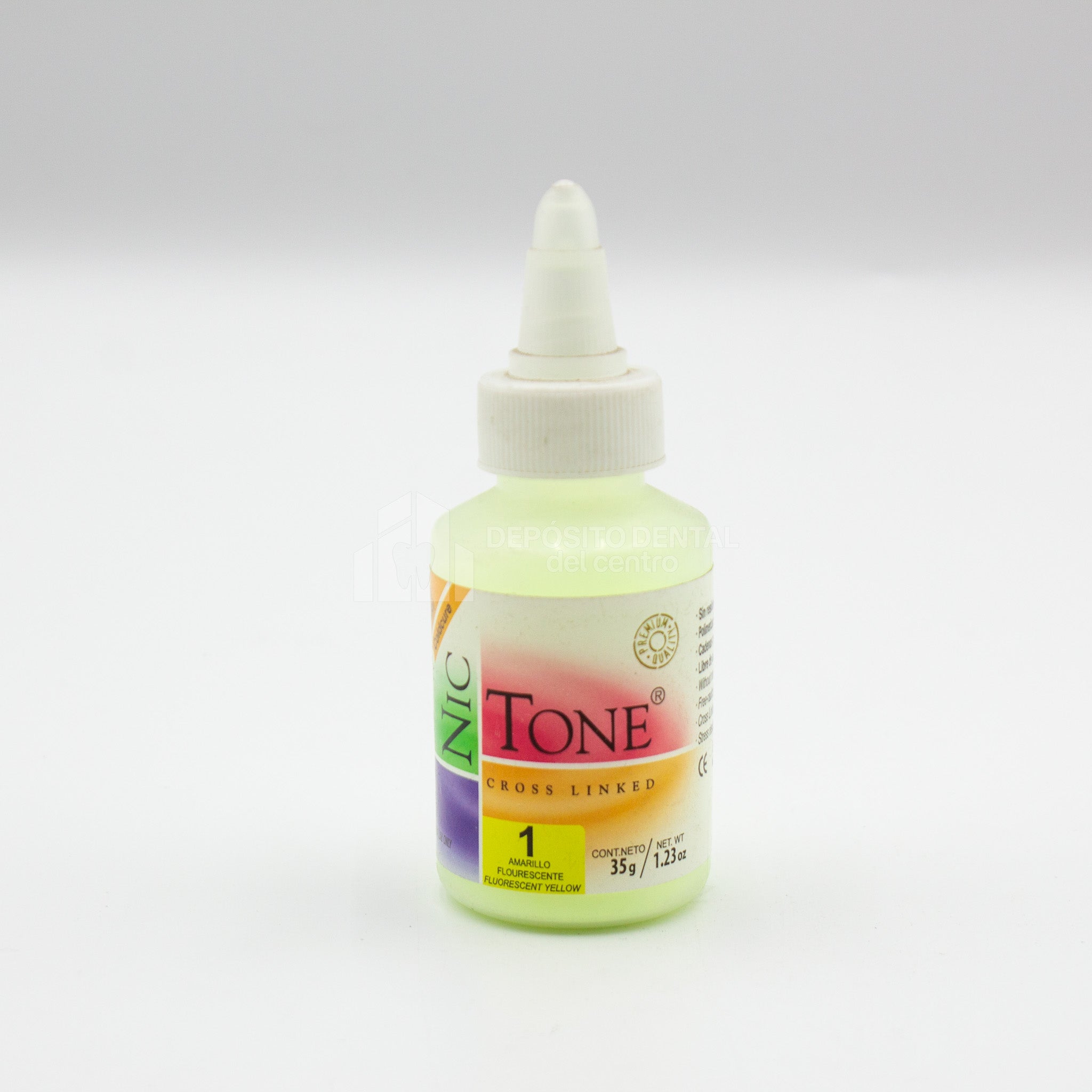 Resina Acrilica rapido Nic Tone 1 Amarillo Flourecente 35 gr