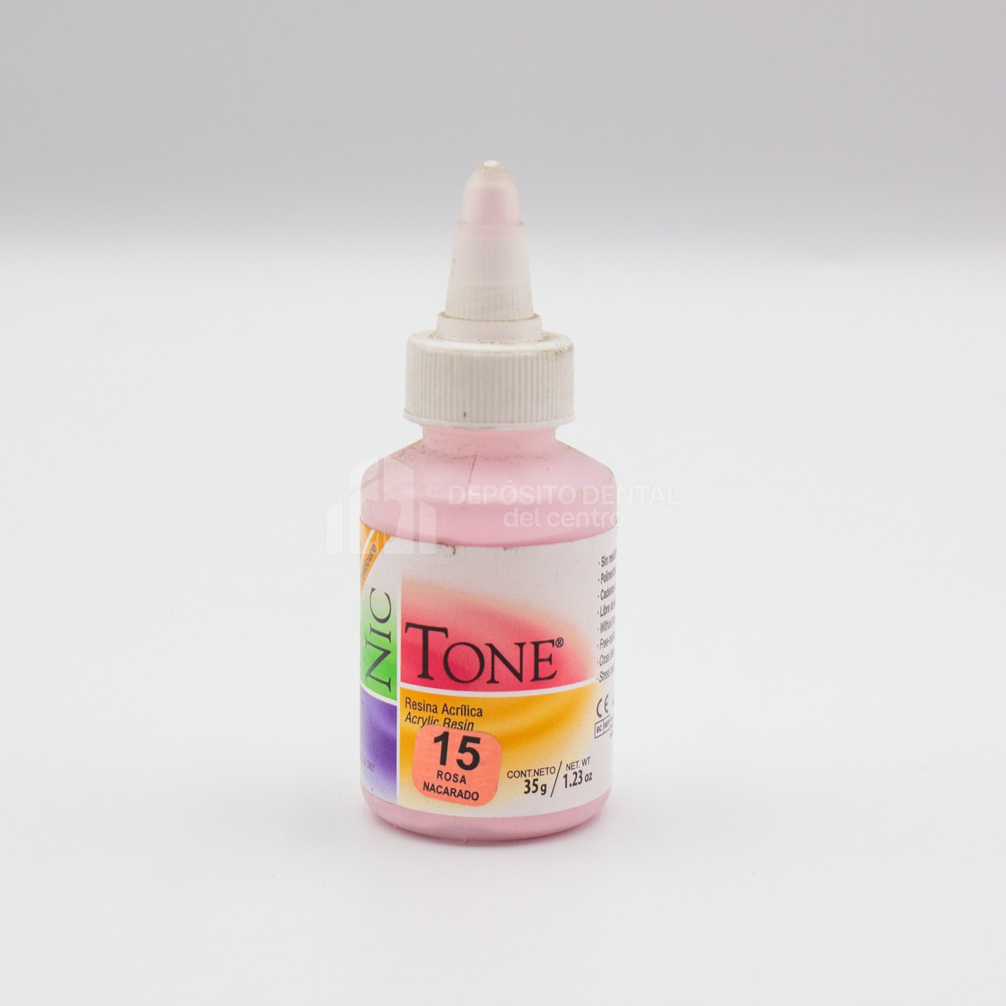 Resina Acrilica rapido Nic Tone 15 Rosa Nacarado 35 gr