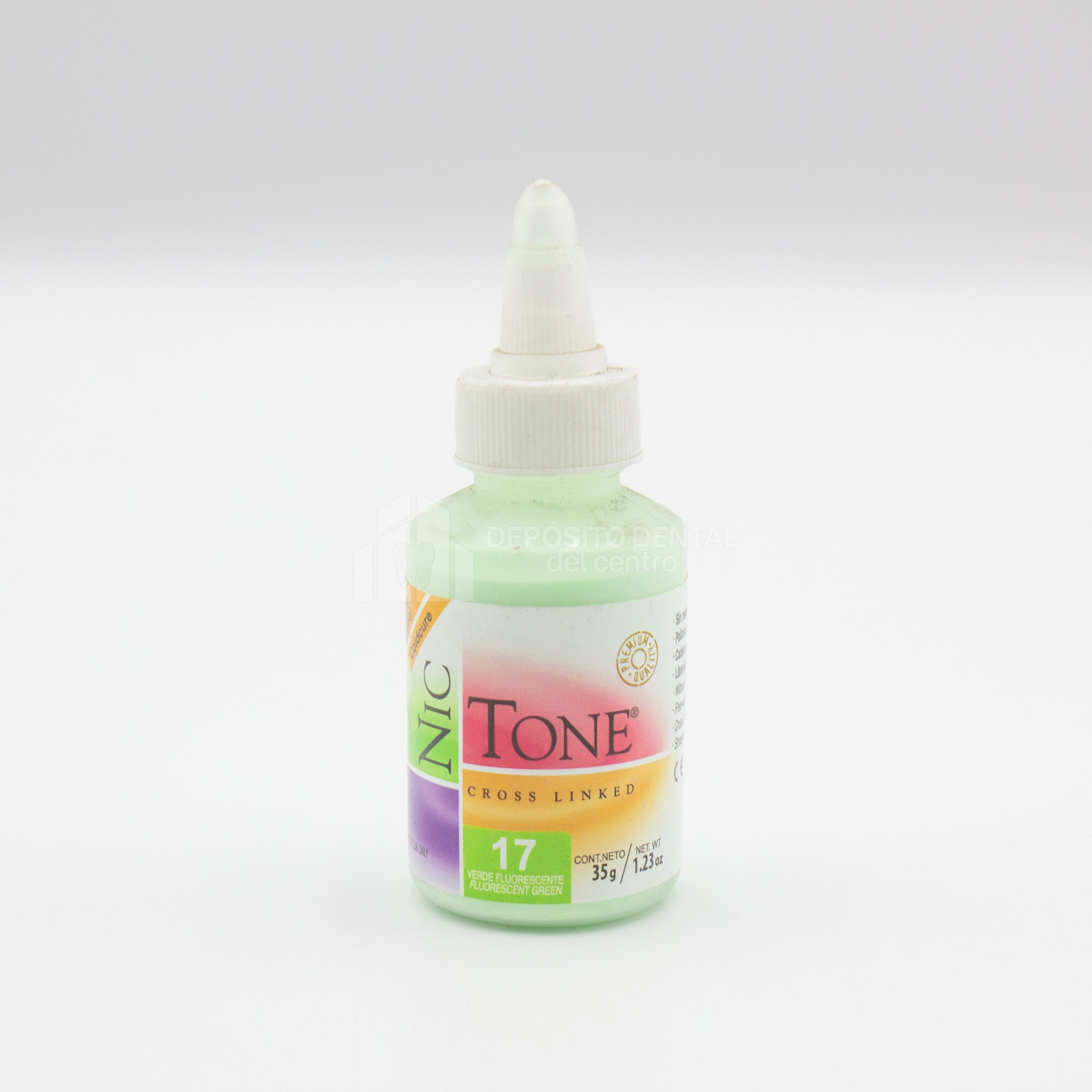 Resina Acrilica rapido Nic Tone 17 Verde Fluorecente 35 gr
