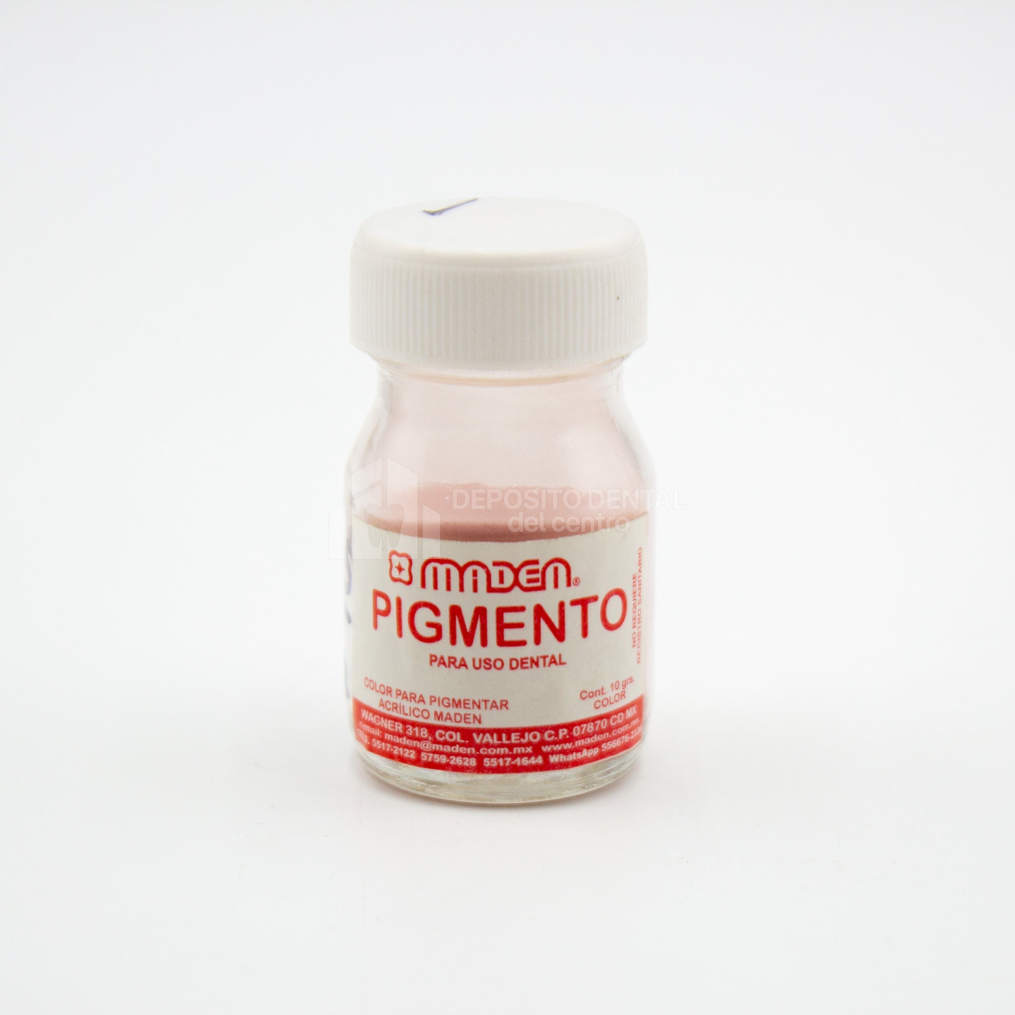 Acrilico Dental Maden Pigmento Rojo 10 gr