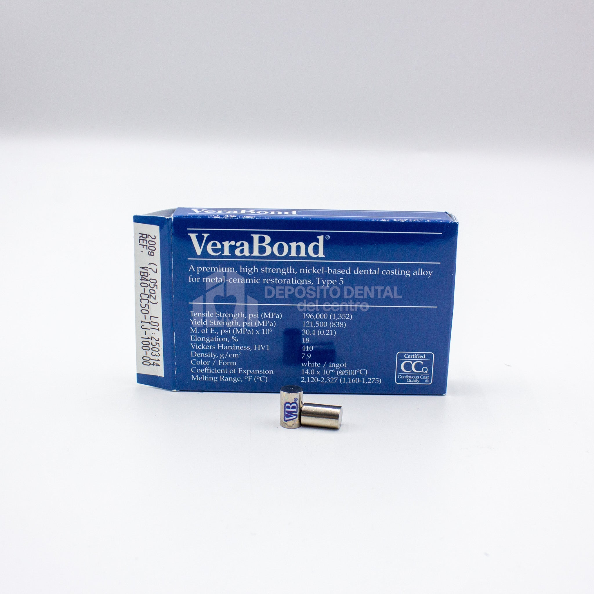 Metal VeraBond Nickel-Chromium Ceramic Alloy Pieza