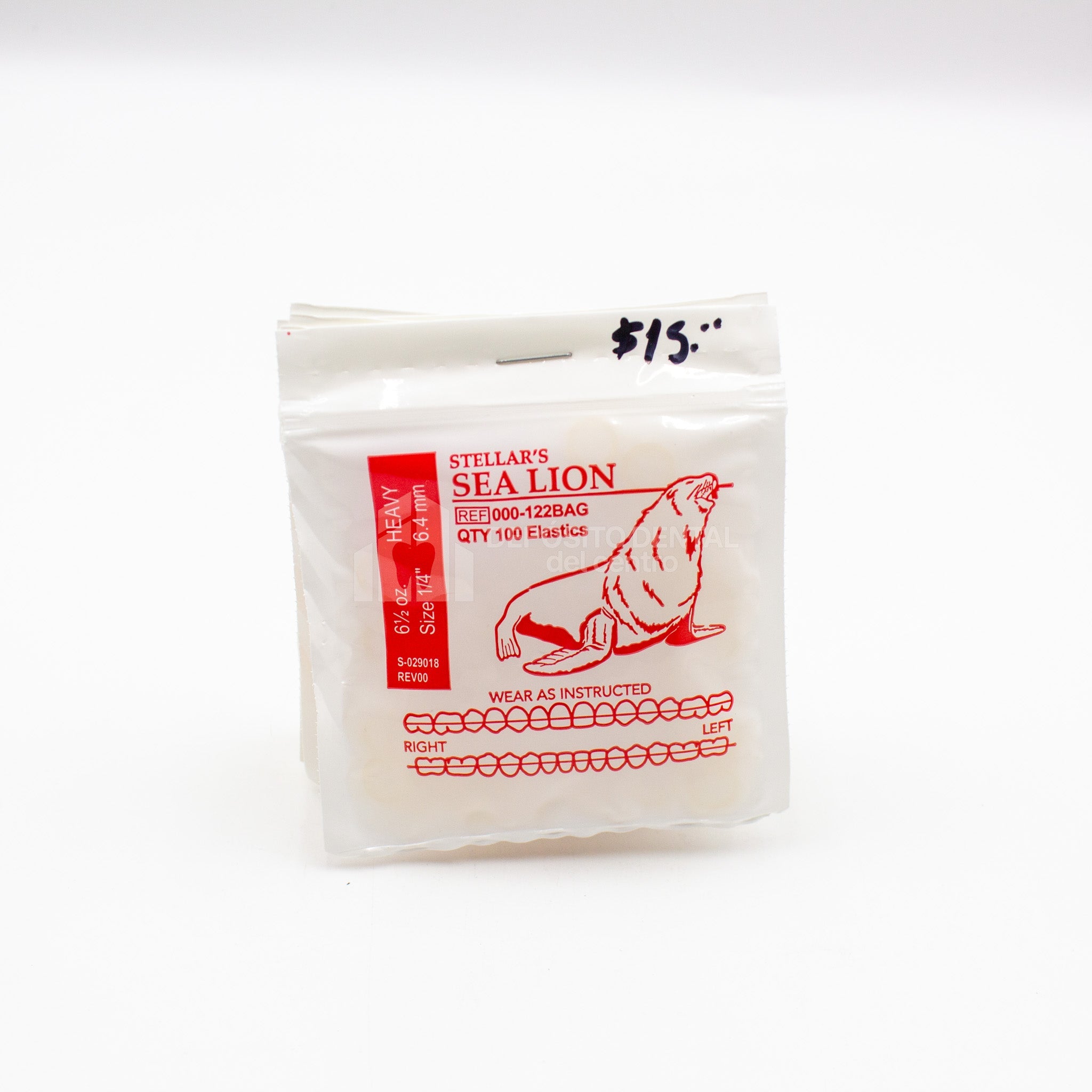 Elasticos Dentales American Sea Lion 1/4" 6.5 Oz Heacy