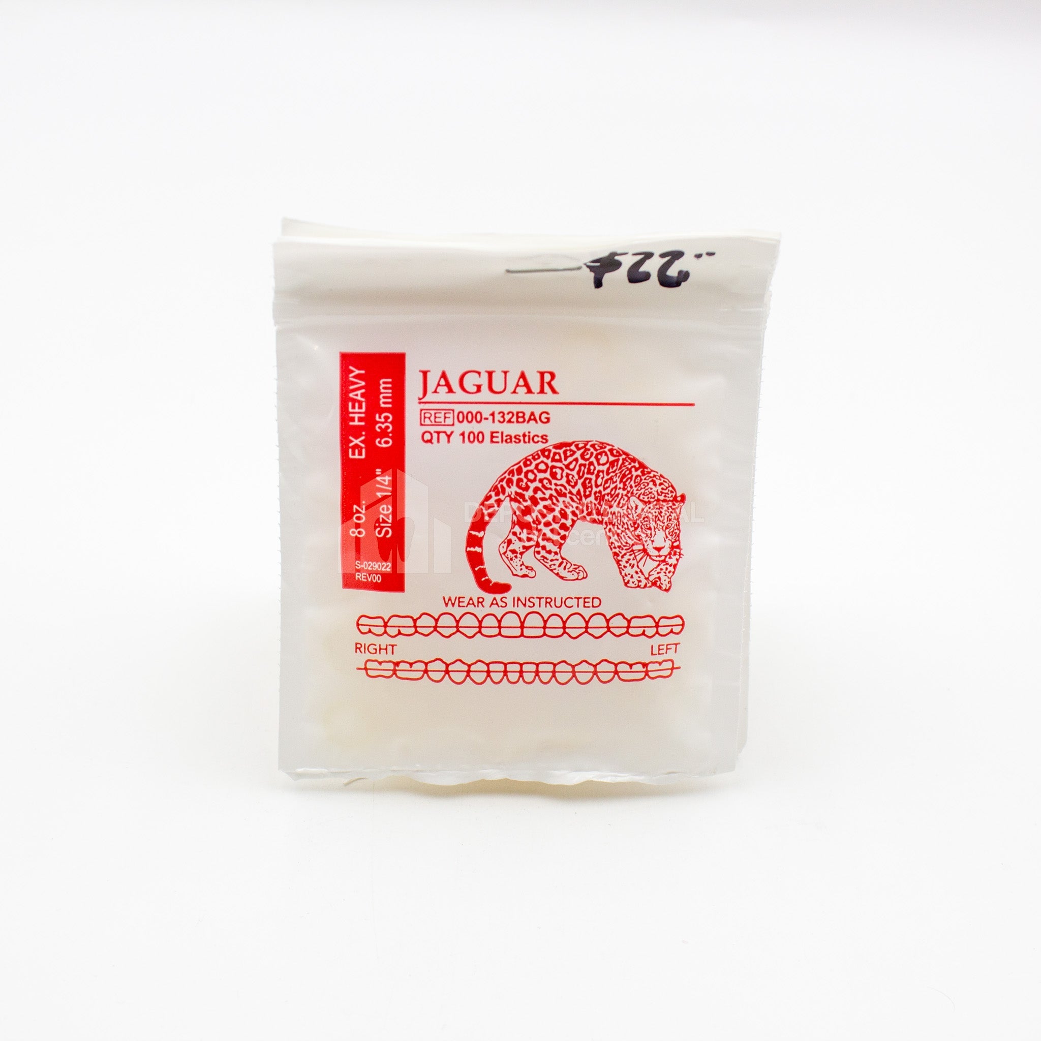 Elasticos Dentales American Jaguar 8 Oz 1/4" Ex. Heavy