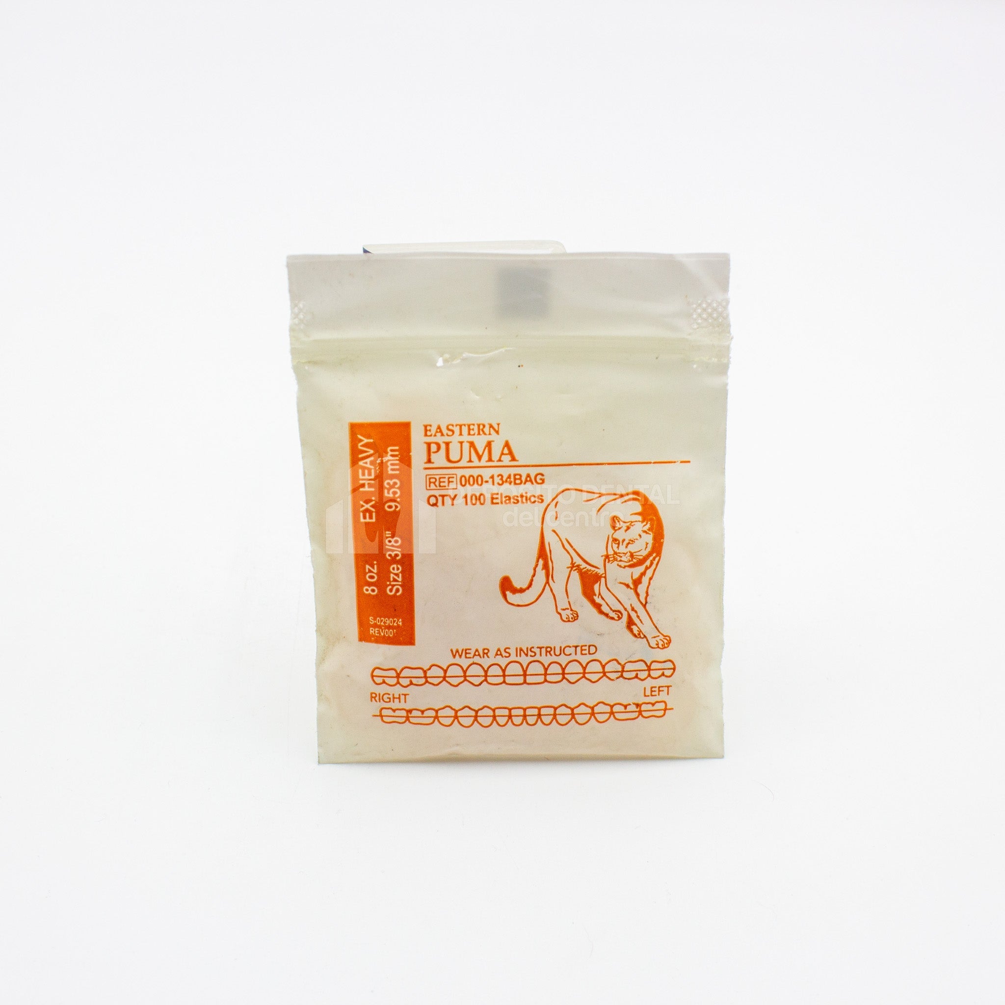 Elasticos Dentales American Puma 8 Oz 3/8" Ex. Heavy