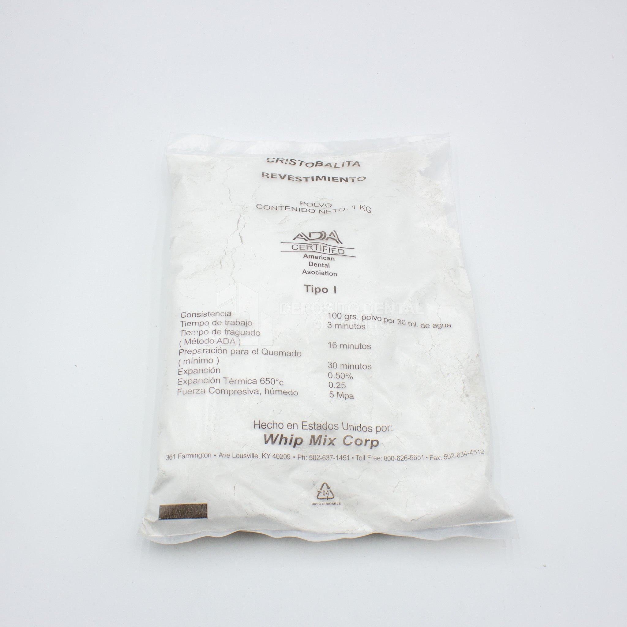 Revestimiento Cristobalita 1 kg