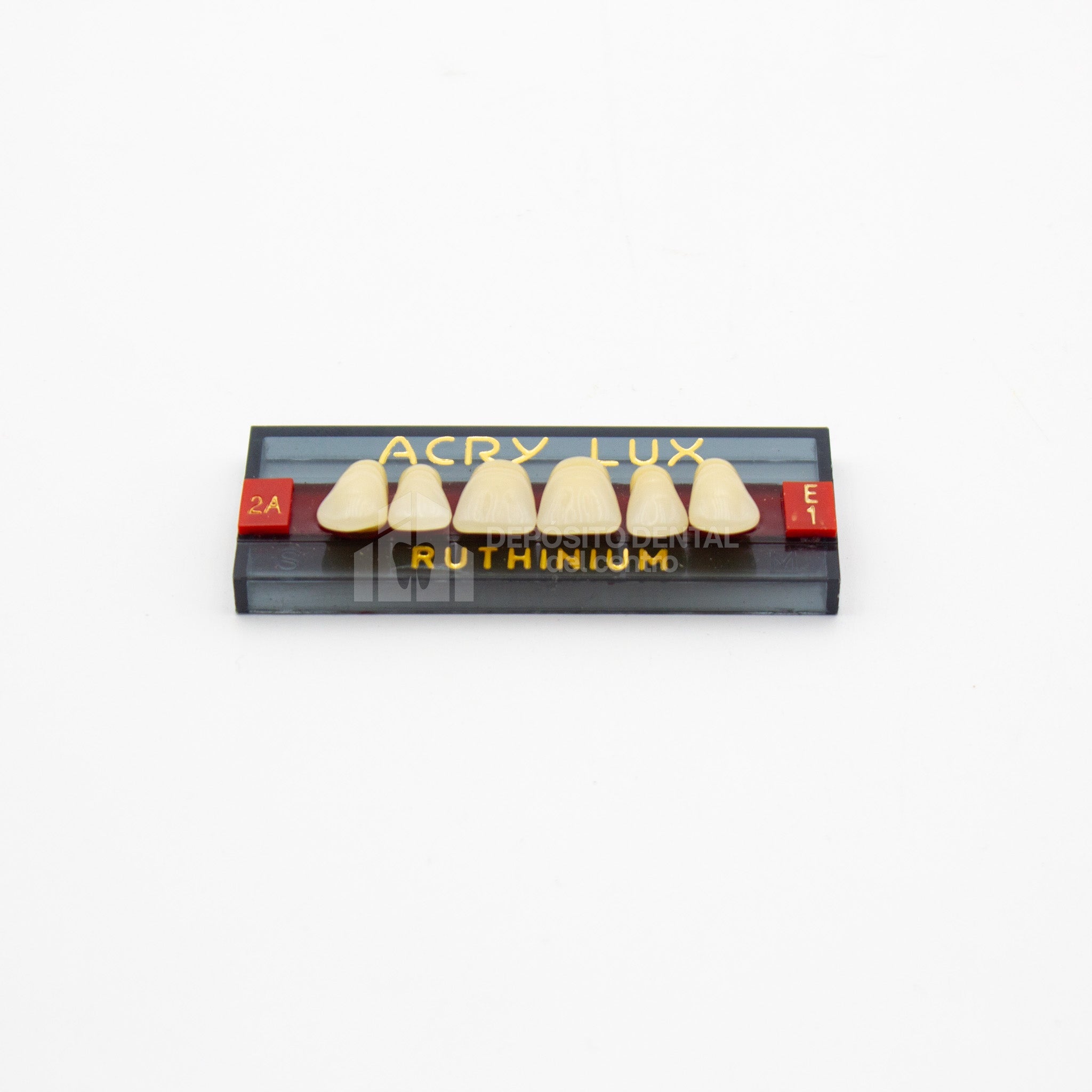 Tablilla de Dientes Acry Lux Ruthinium Anteriores Superiores 2A E1