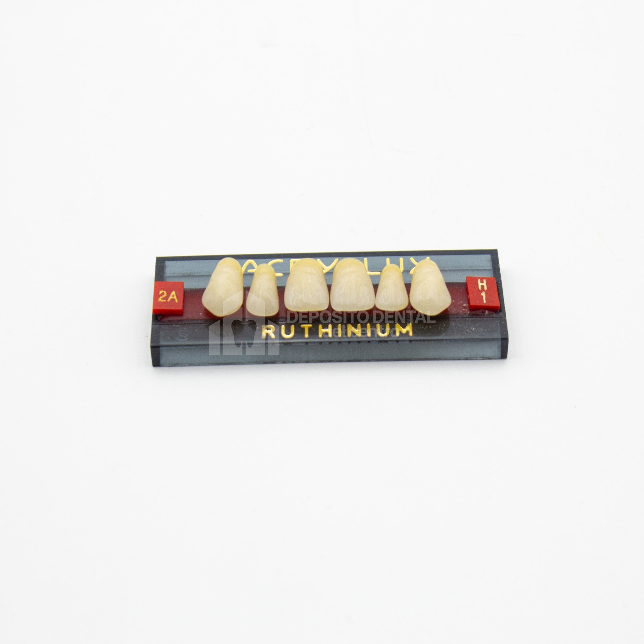 Tablilla de Dientes Acry Lux Ruthinium Anteriores Superiores 2A H1