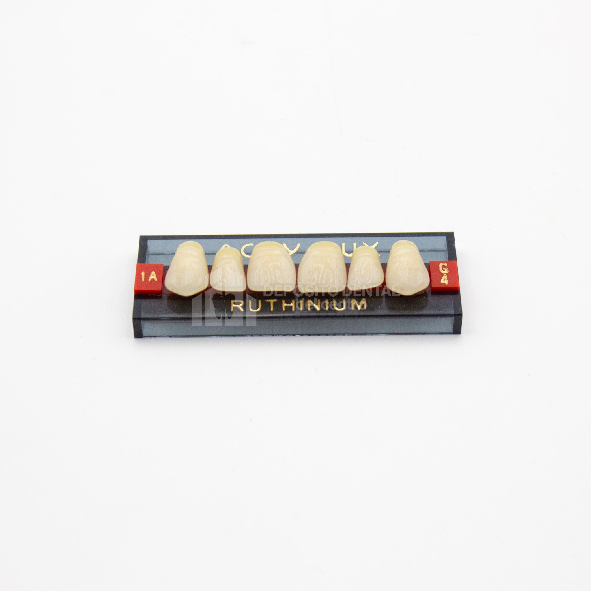 Tablilla de Dientes Acry Lux Ruthinium Anteriores Superiores A1 G4