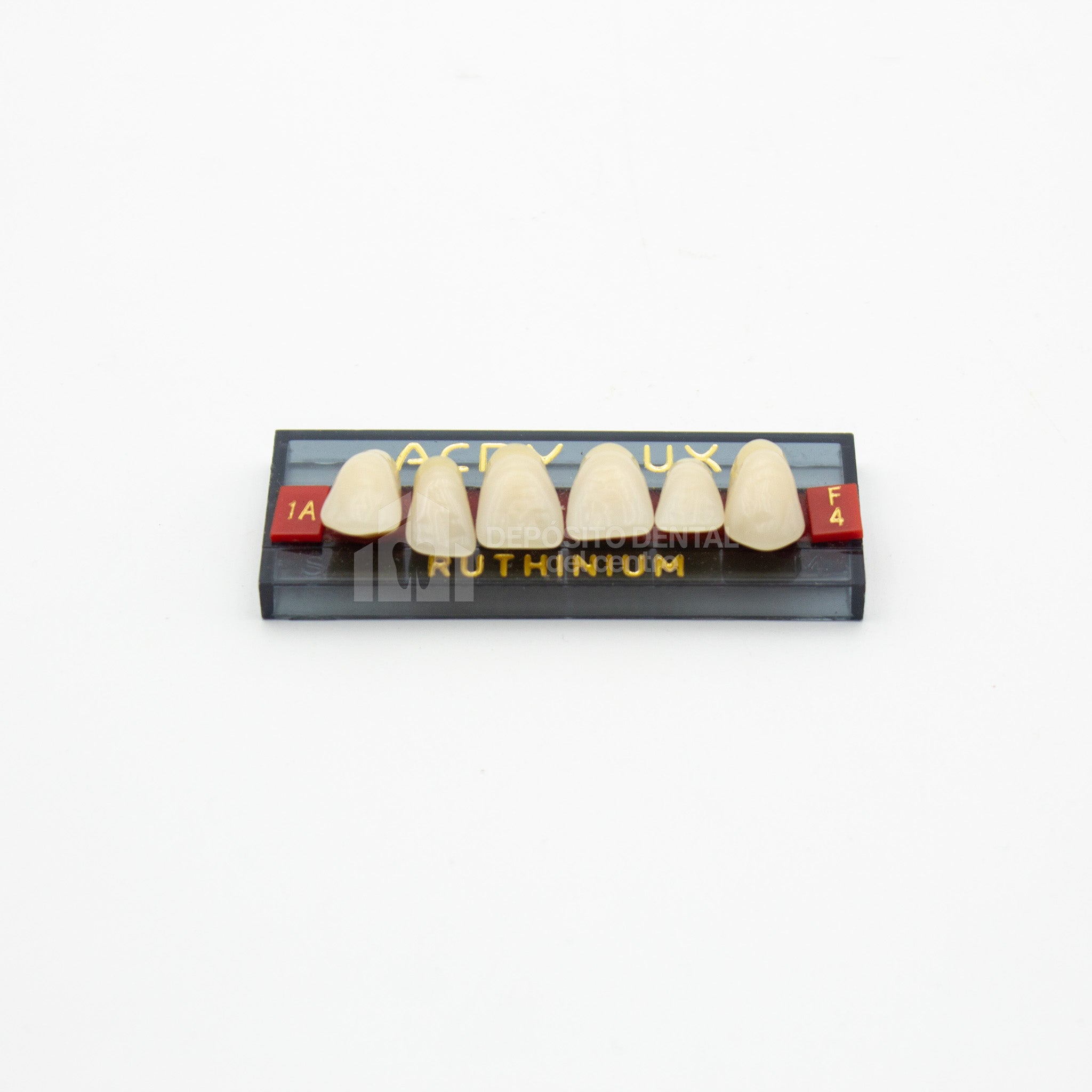Tablilla de Dientes Acry Lux Ruthinium Anteriores Superiores 1A F4