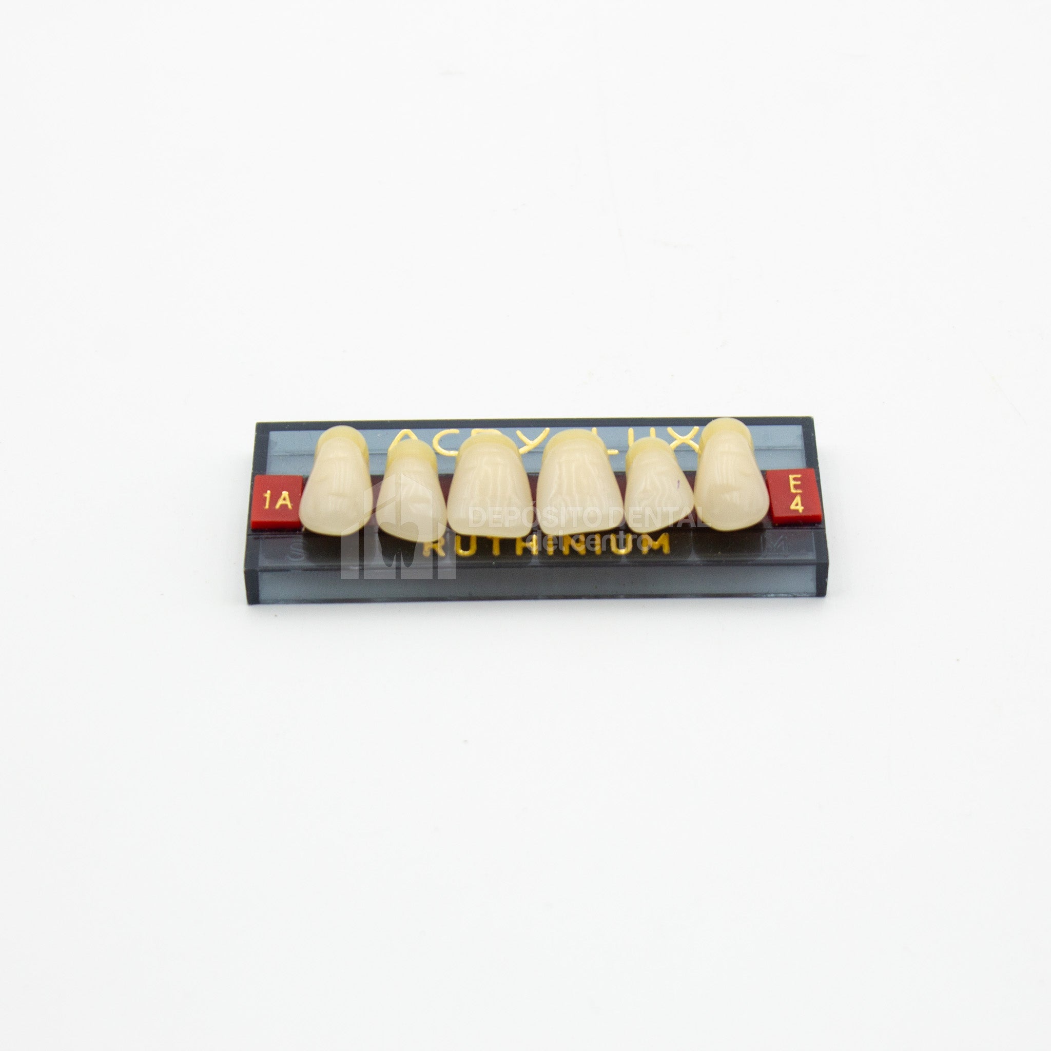 Tablilla de Dientes Acry Lux Ruthinium Anteriores Superiores 1A E4