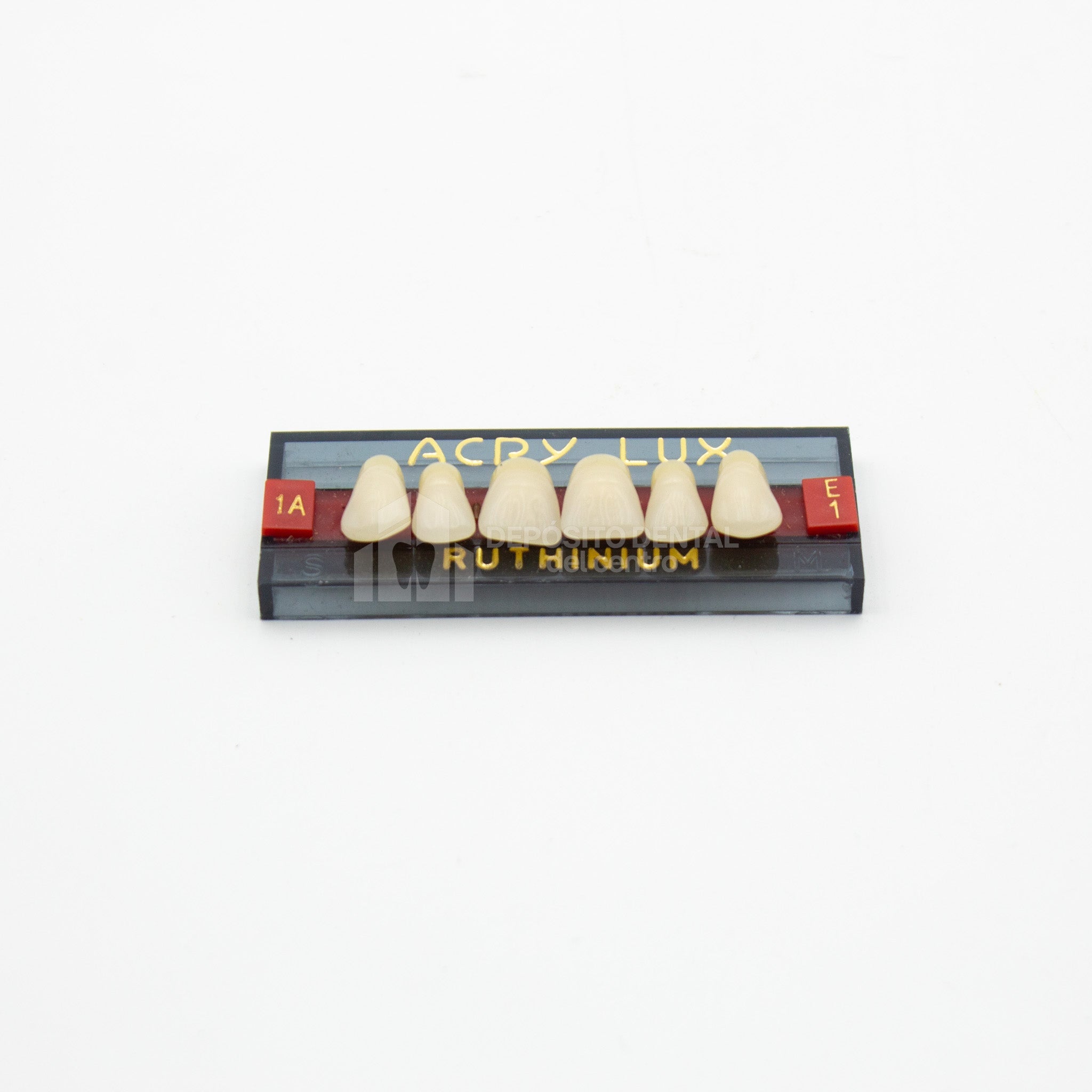 Tablilla de Dientes Acry Lux Ruthinium Anteriores Superiores 1A E1