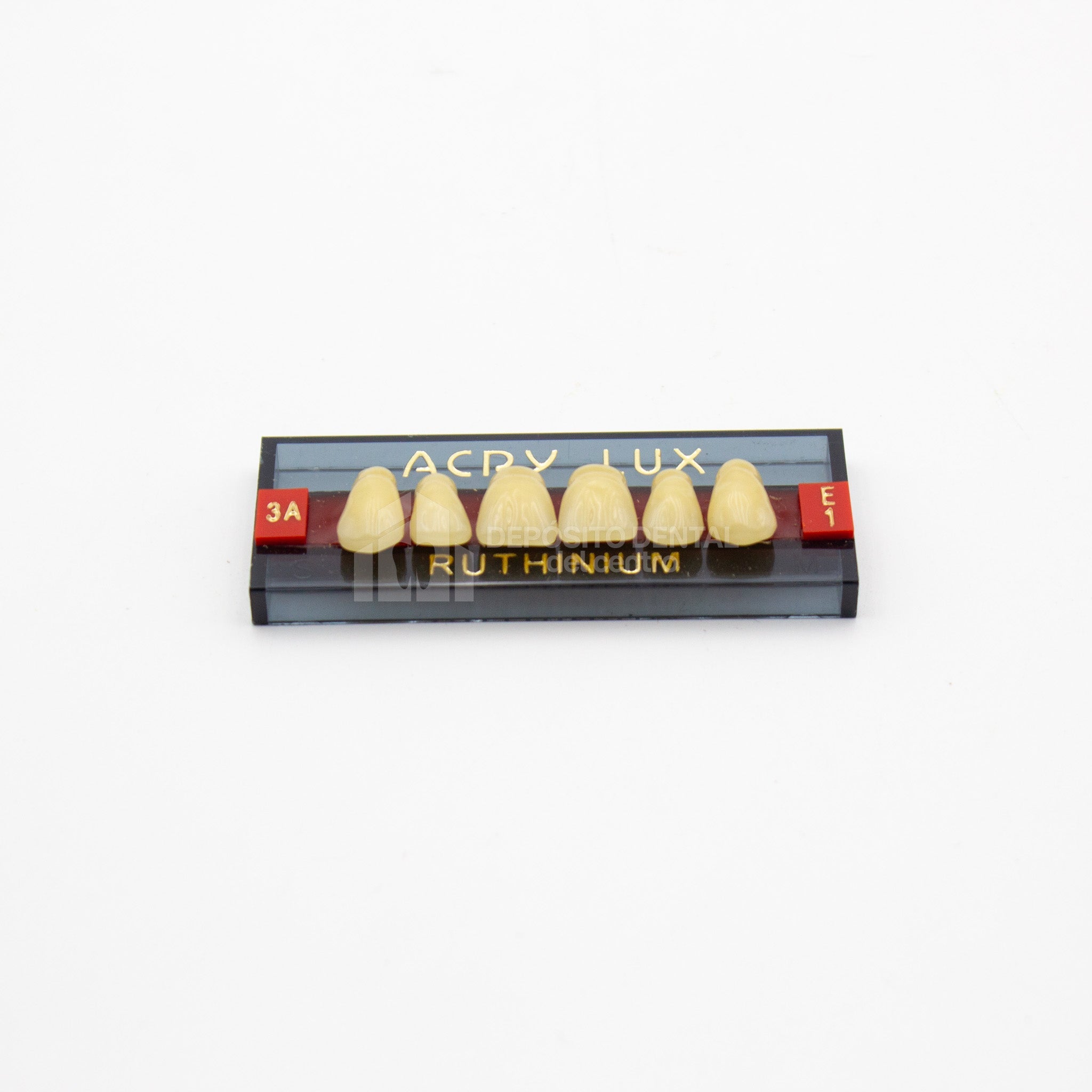 Tablilla de Dientes Acry Lux Ruthinium Anteriores Superiores 3A E1