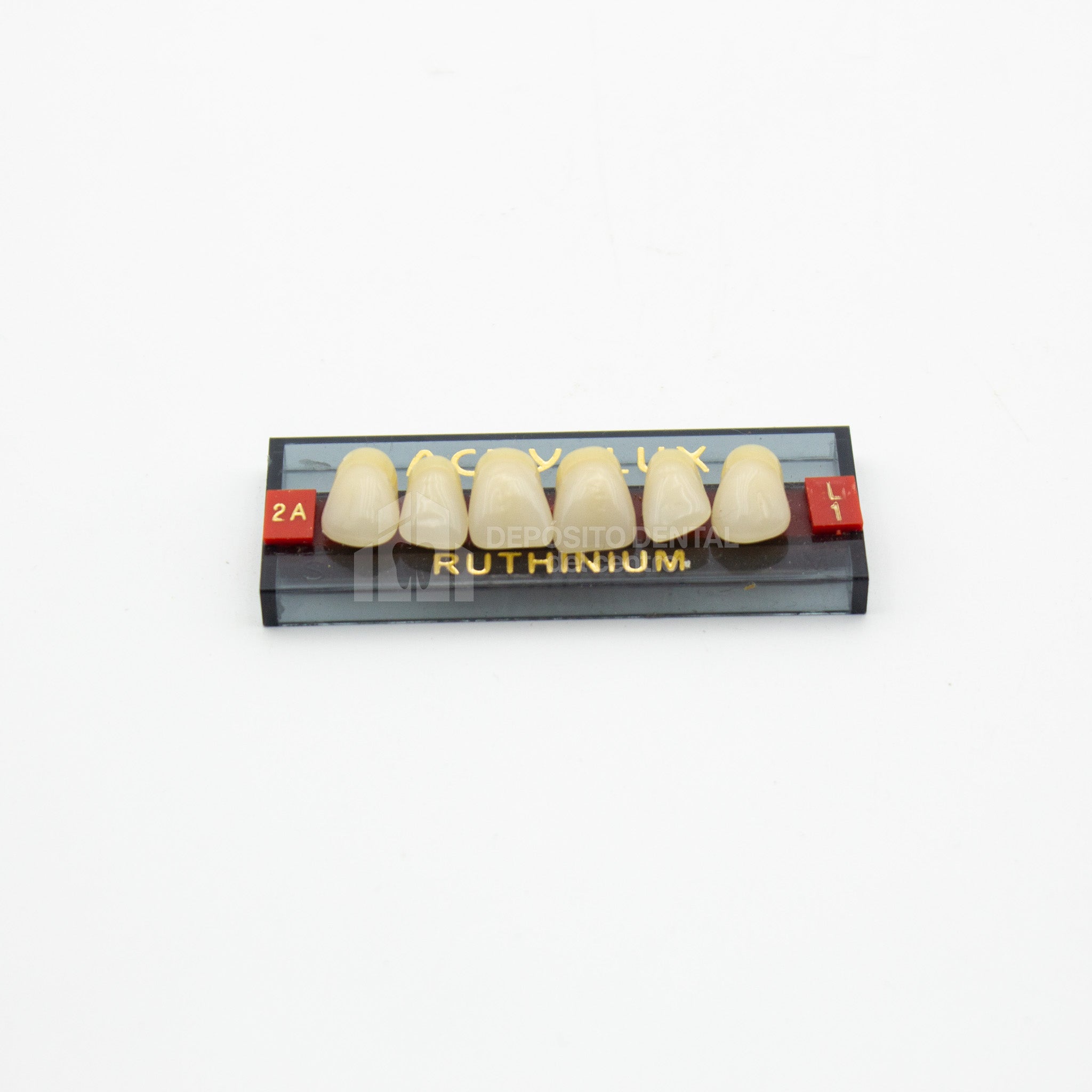 Tablilla de Dientes Acry Lux Ruthinium Anteriores Superiores 2A L1