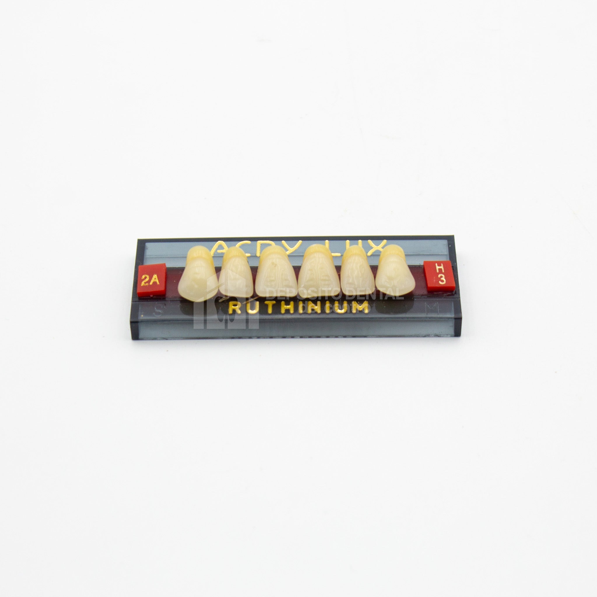 Tablilla de Dientes Acry Lux Ruthinium Anteriores Superiores 2A H3