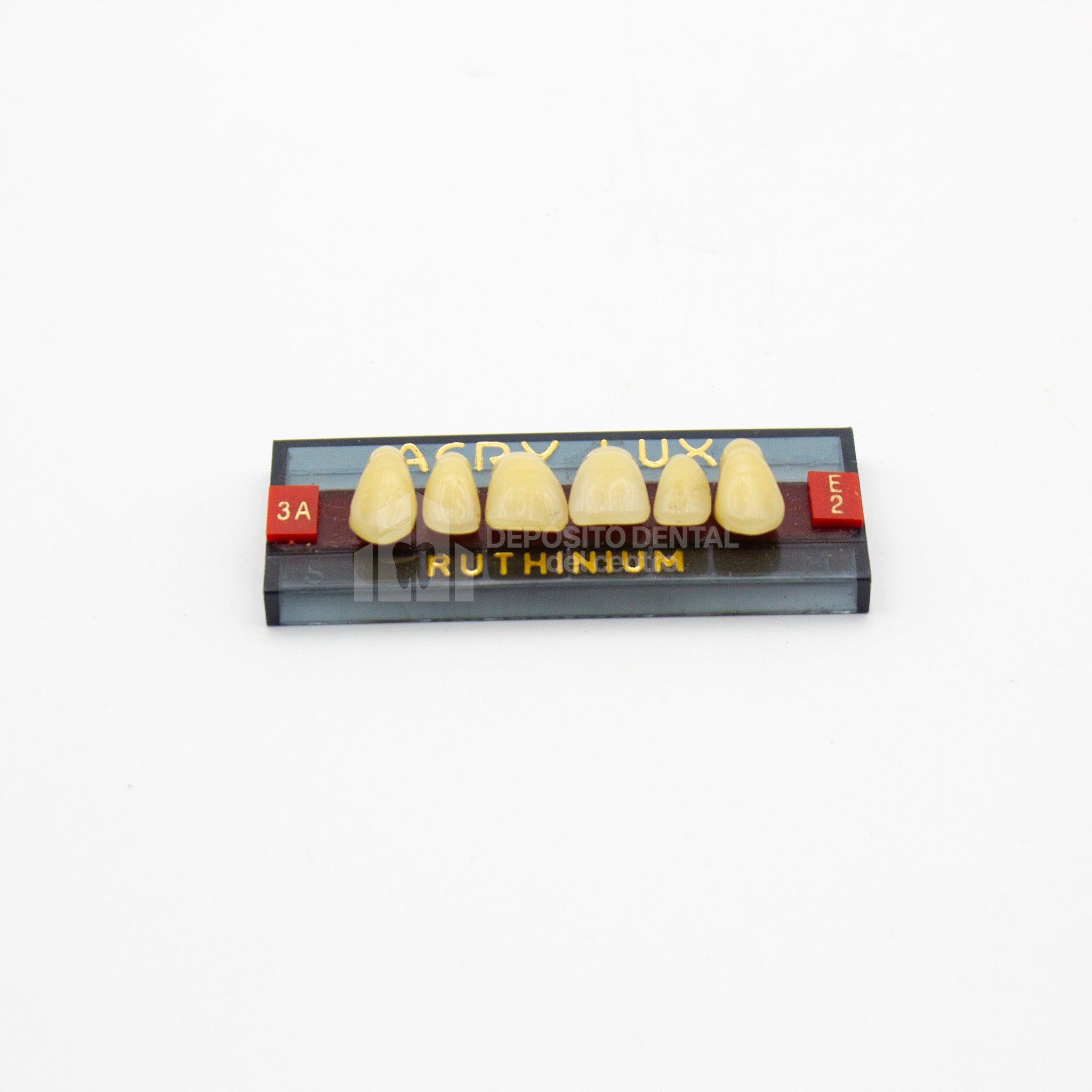 Tablilla de Dientes Acry Lux Ruthinium Anteriores Superiores 3A E2
