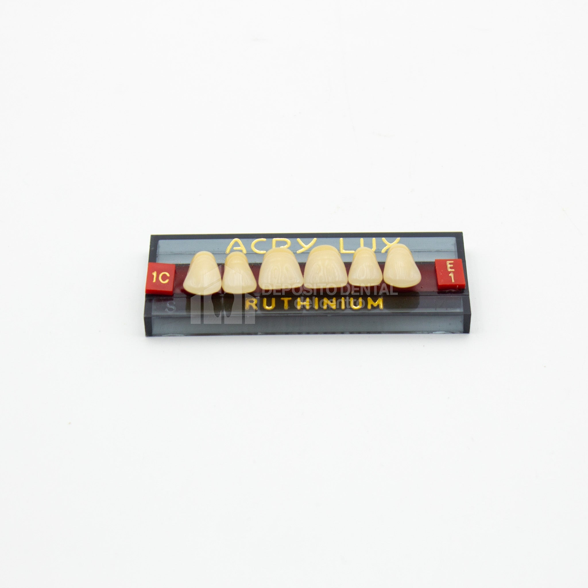 Tablilla de Dientes Acry Lux Ruthinium Anteriores Superiores 1C E1