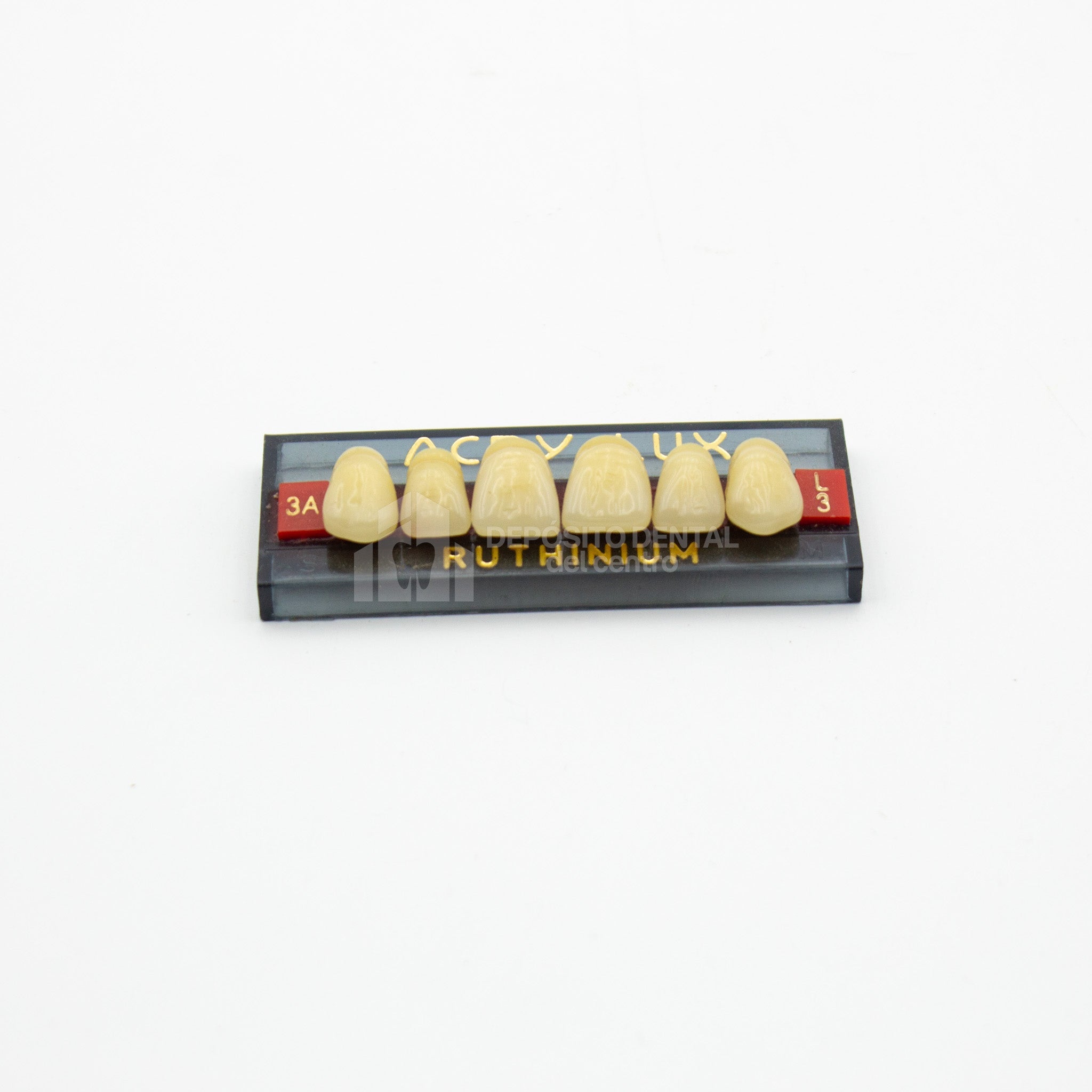 Tablilla de Dientes Acry Lux Ruthinium Anteriores Superiores 3A L3