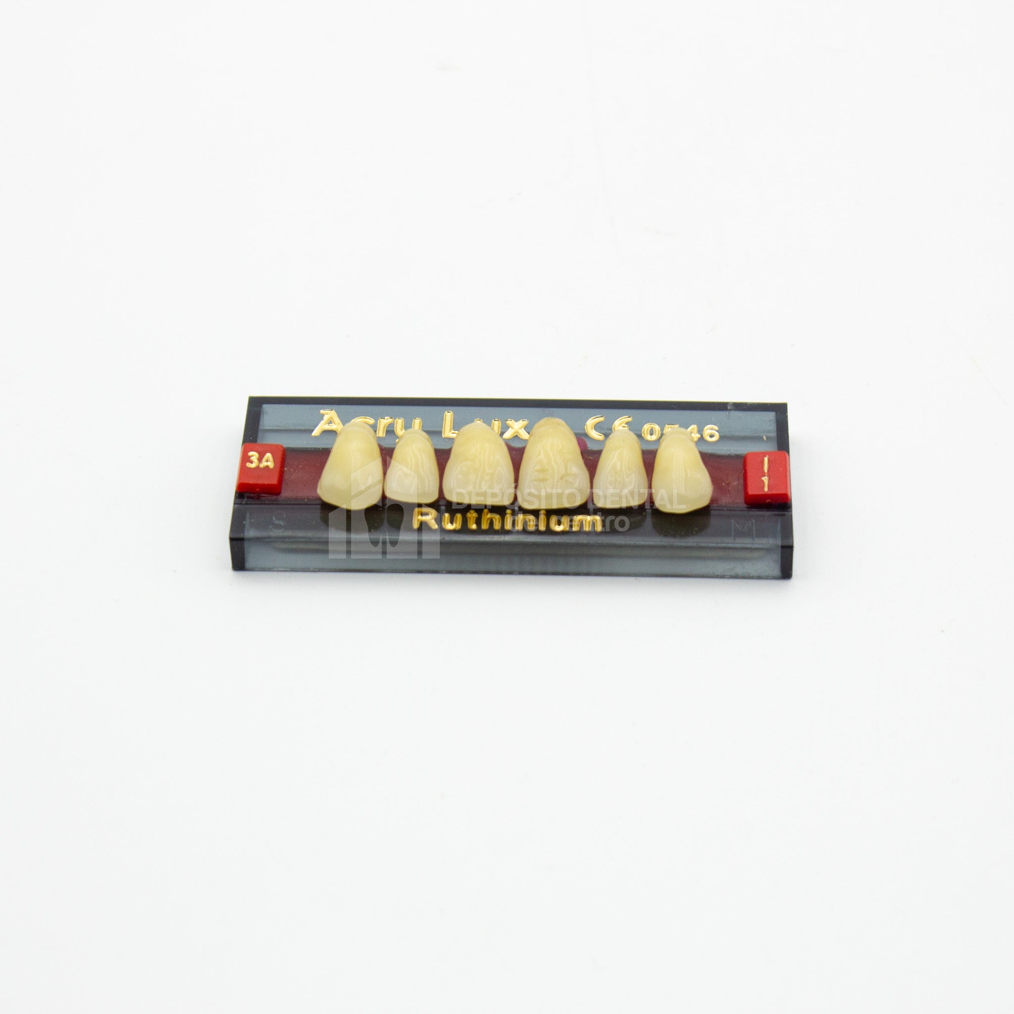 Tablilla de Dientes Acry Lux Ruthinium Anteriores Superiores 3A I1