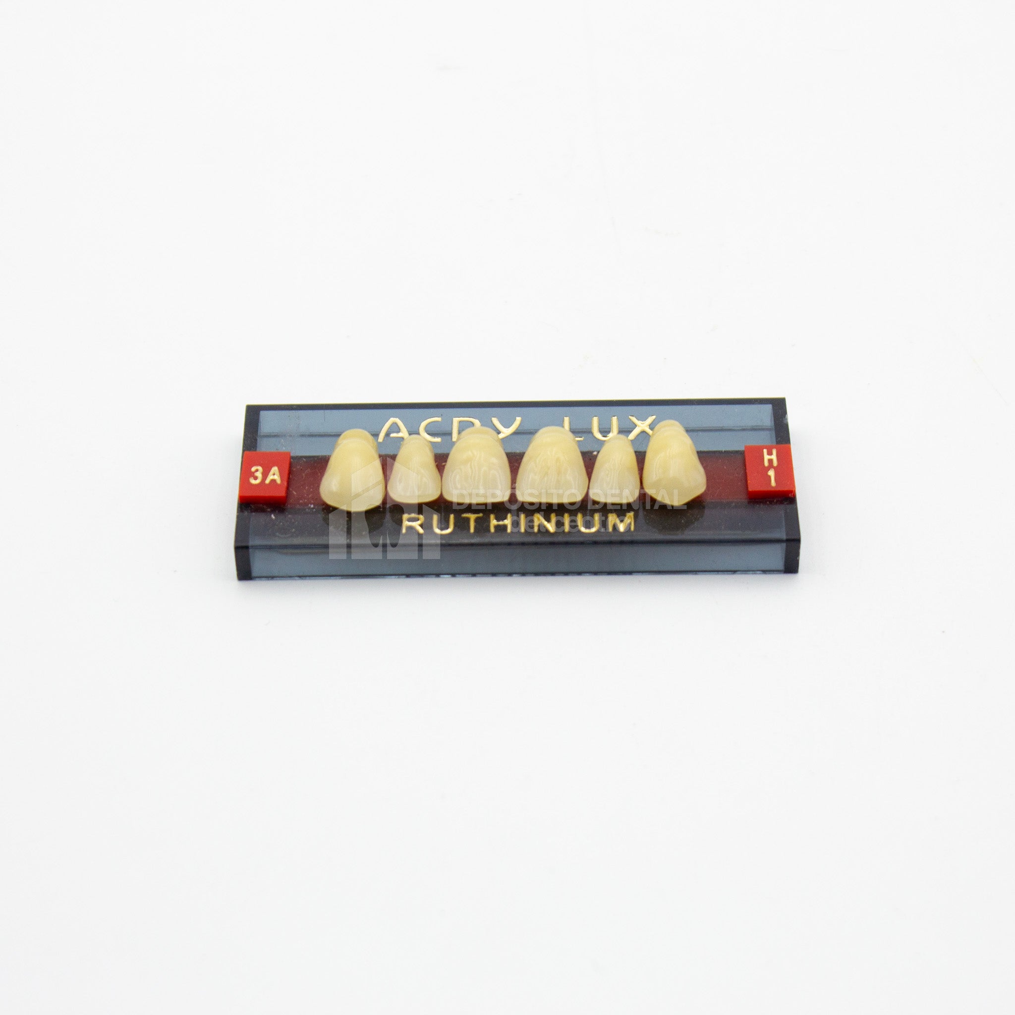Tablilla de Dientes Acry Lux Ruthinium Anteriores Superiores 3A H1