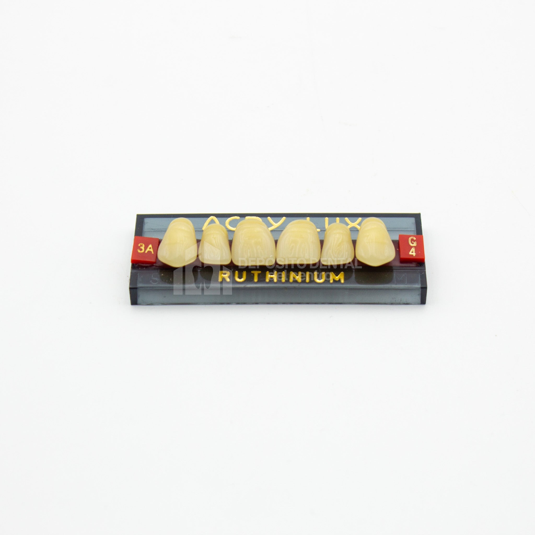 Tablilla de Dientes Acry Lux Ruthinium Anteriores Superiores 3A G4