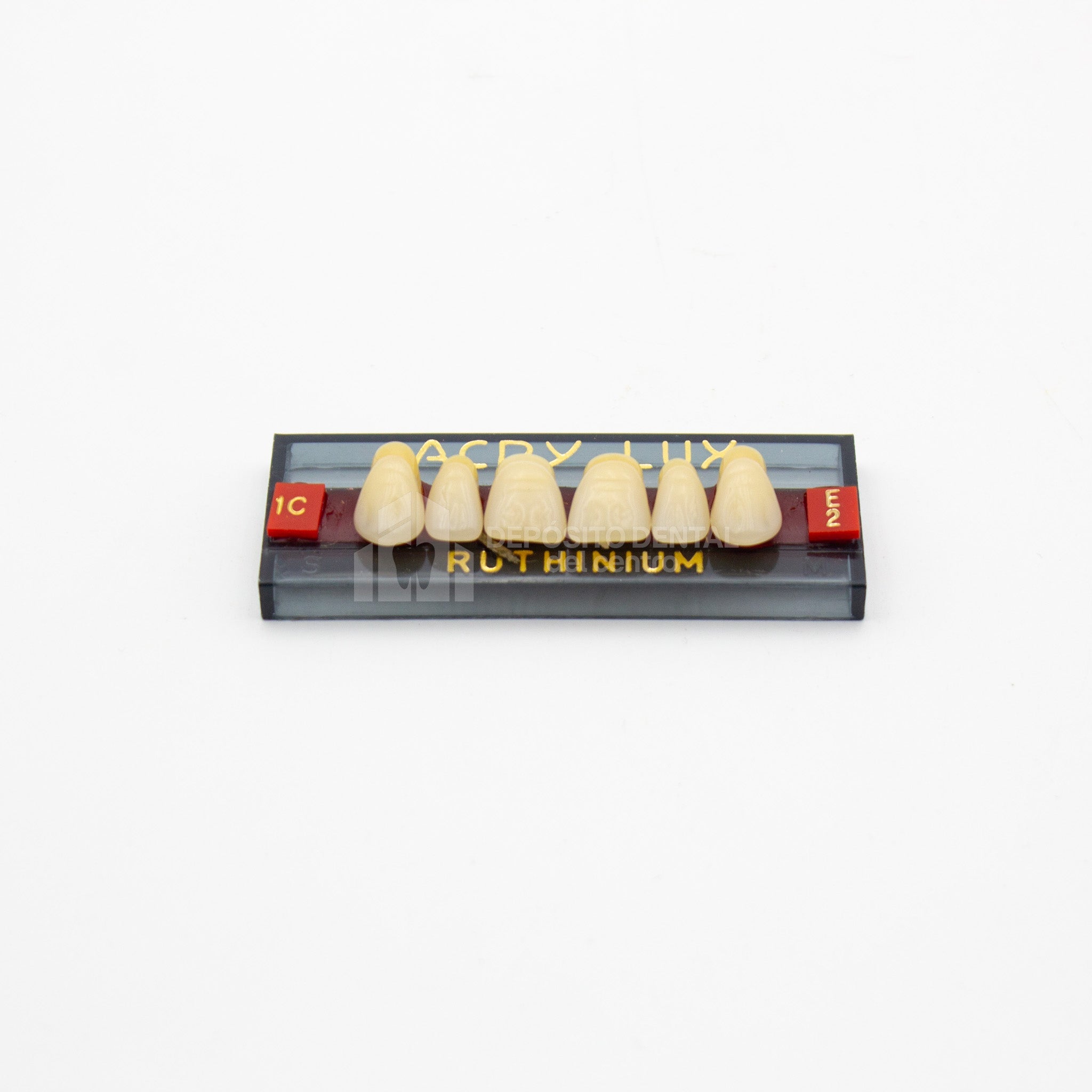 Tablilla de Dientes Acry Lux Ruthinium Anteriores Superiores 1C E2