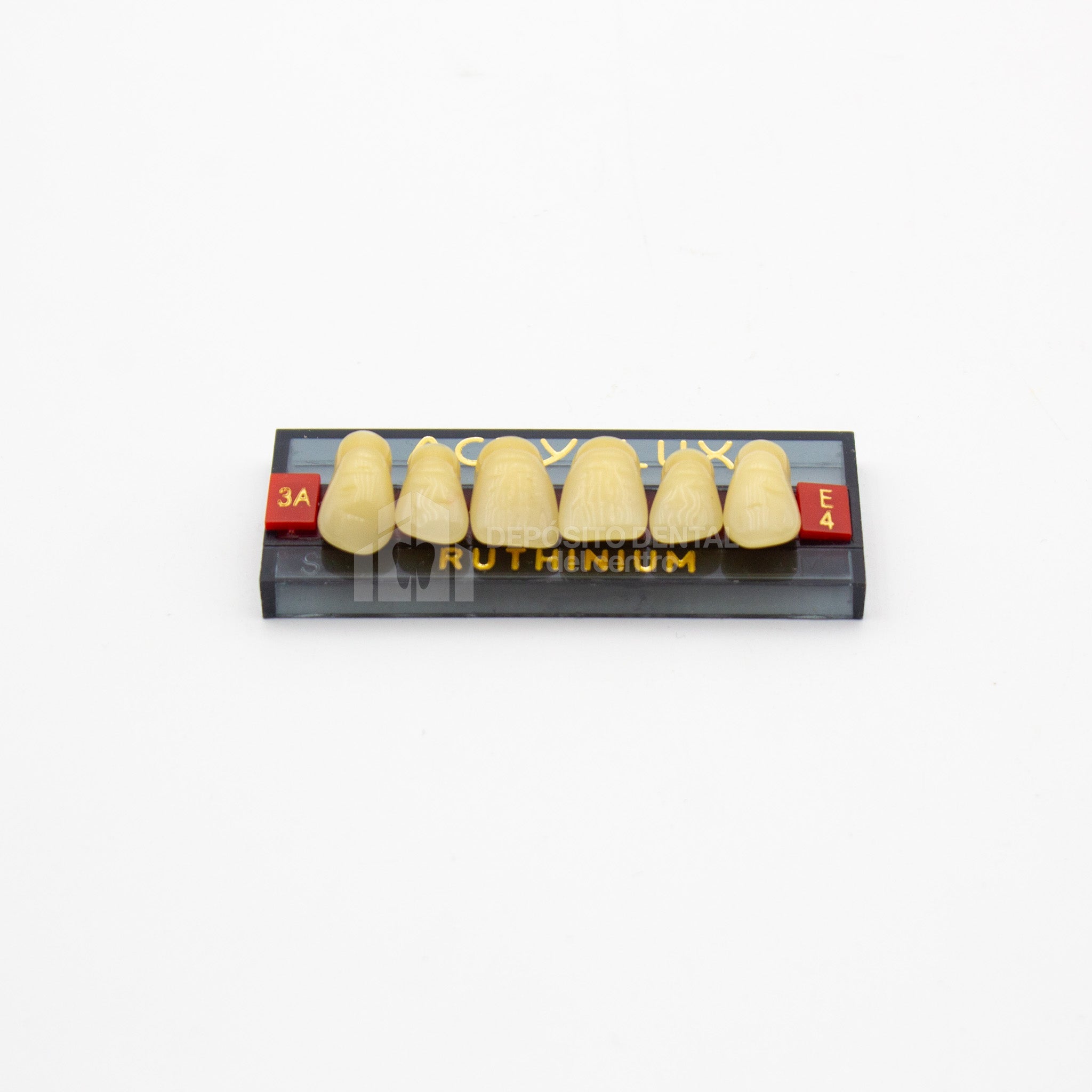 Tablilla de Dientes Acry Lux Ruthinium Anteriores Superiores 3A E4