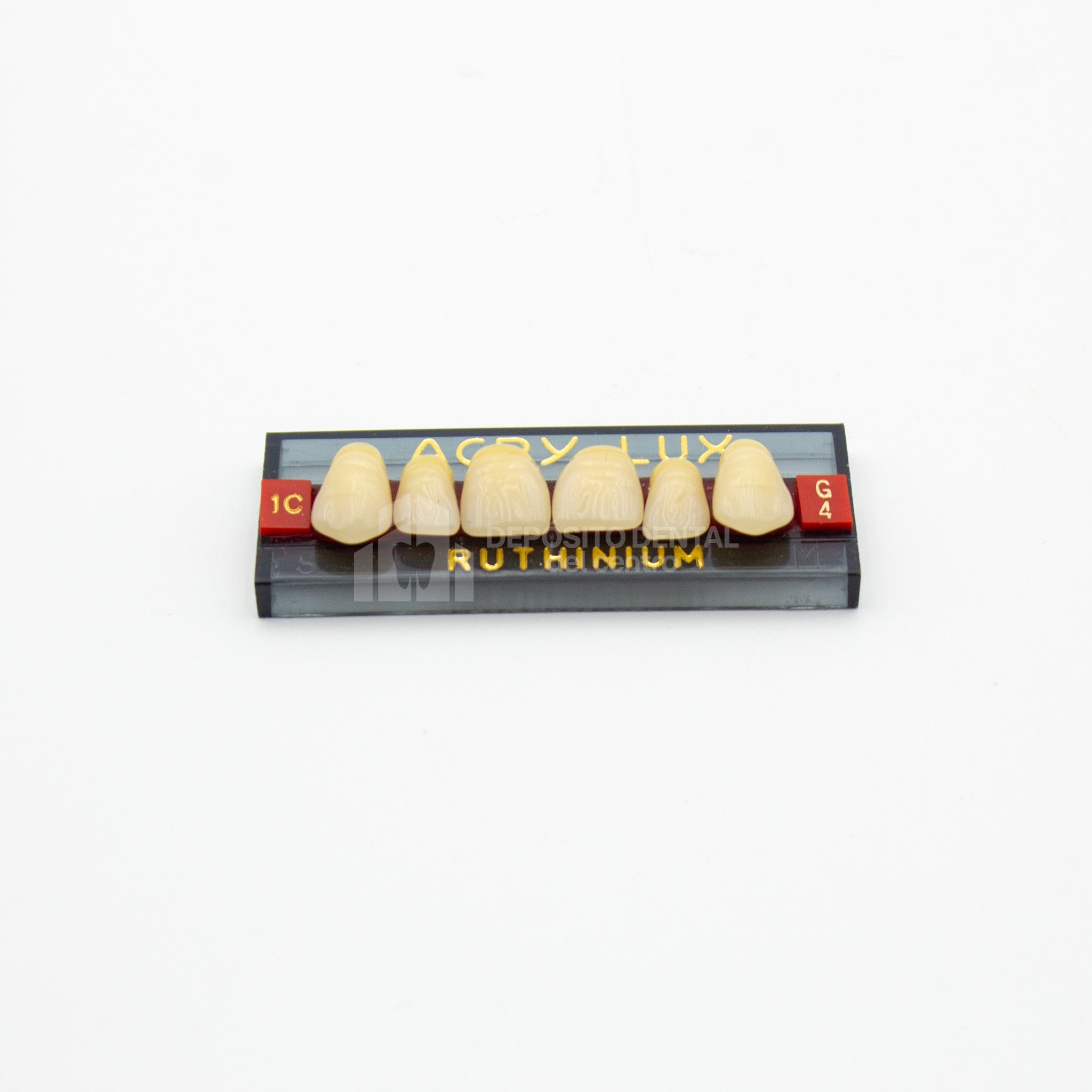 Tablilla de Dientes Acry Lux Ruthinium Anteriores Superiores 1C G4