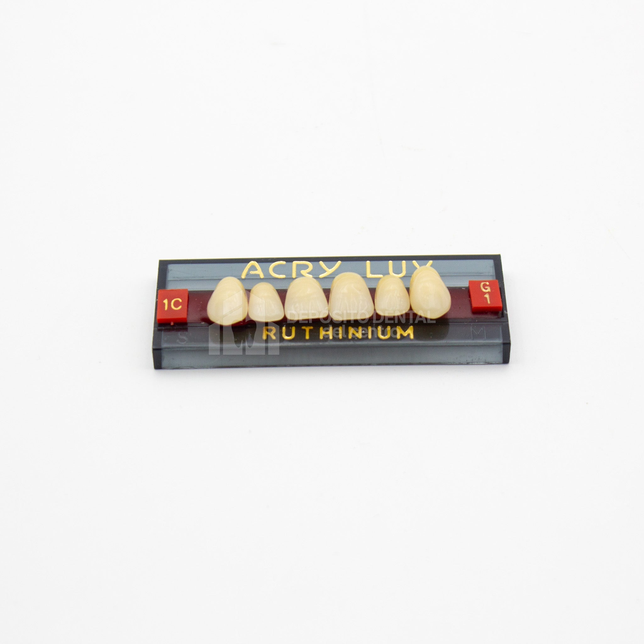 Tablilla de Dientes Acry Lux Ruthinium Anteriores Superiores 1C G1