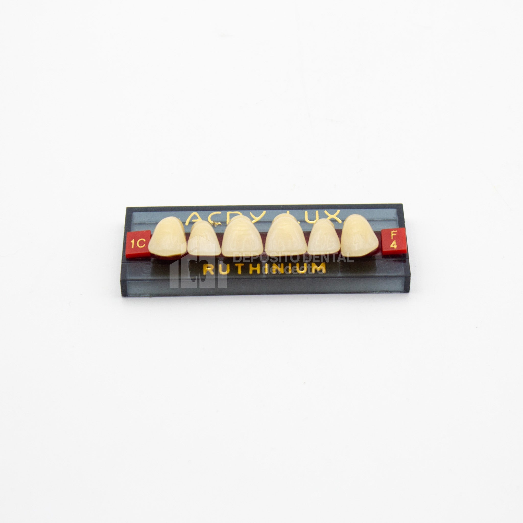 Tablilla de Dientes Acry Lux Ruthinium Anteriores Superiores 1C F4
