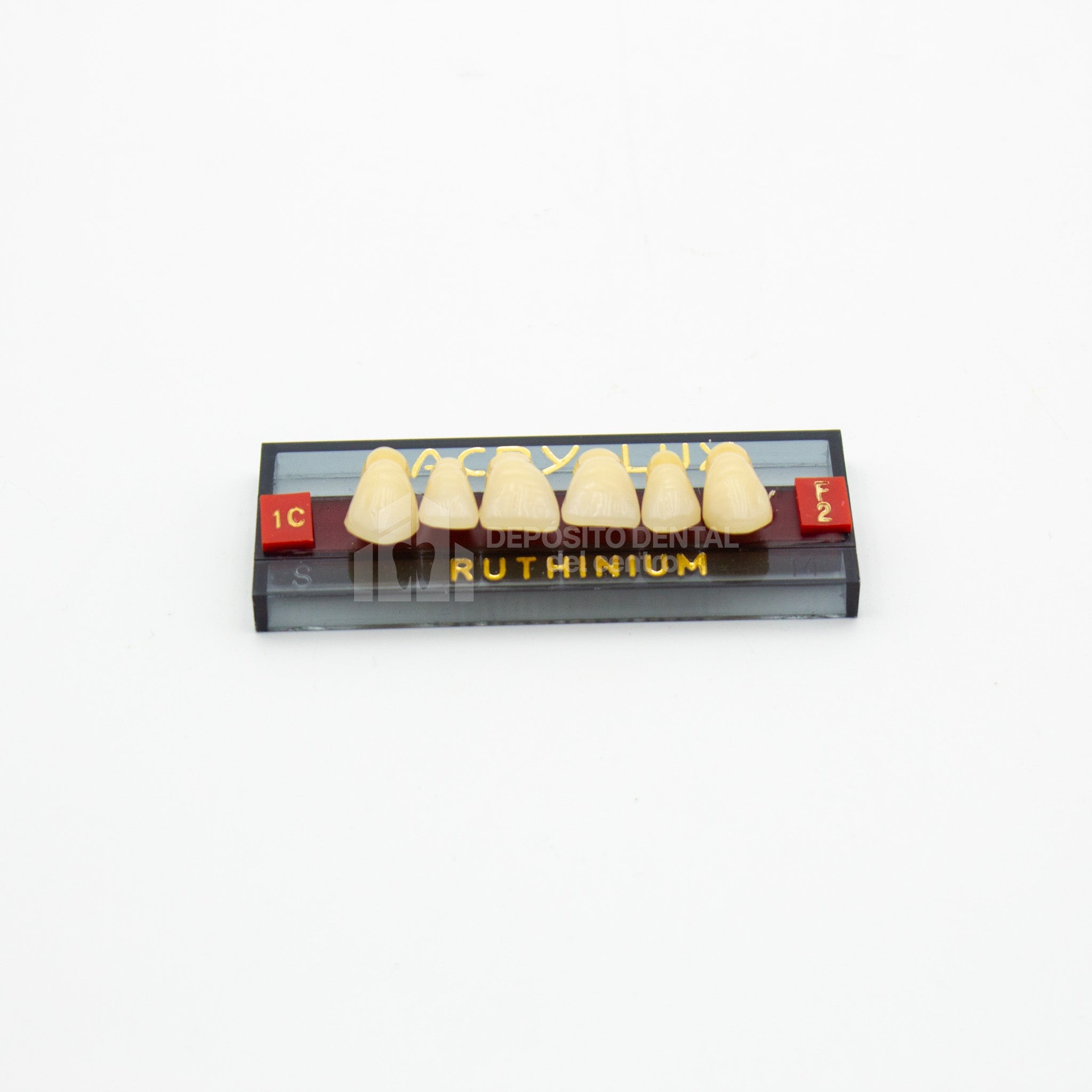 Tablilla de Dientes Acry Lux Ruthinium Anteriores Superiores 1C F2