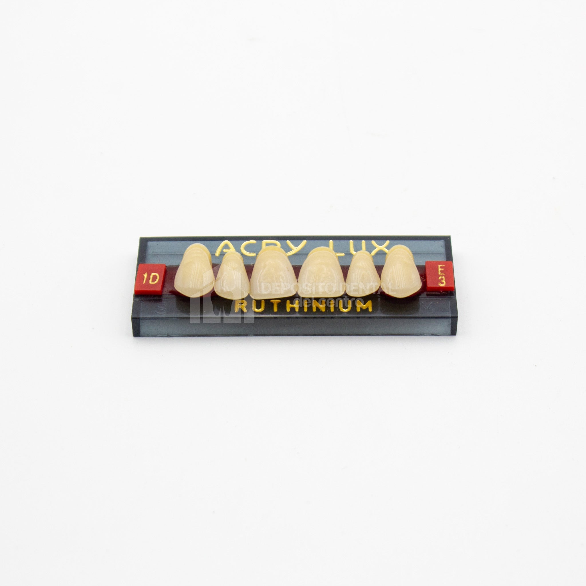 Tablilla de Dientes Acry Lux Ruthinium Anteriores Superiores 1D E3
