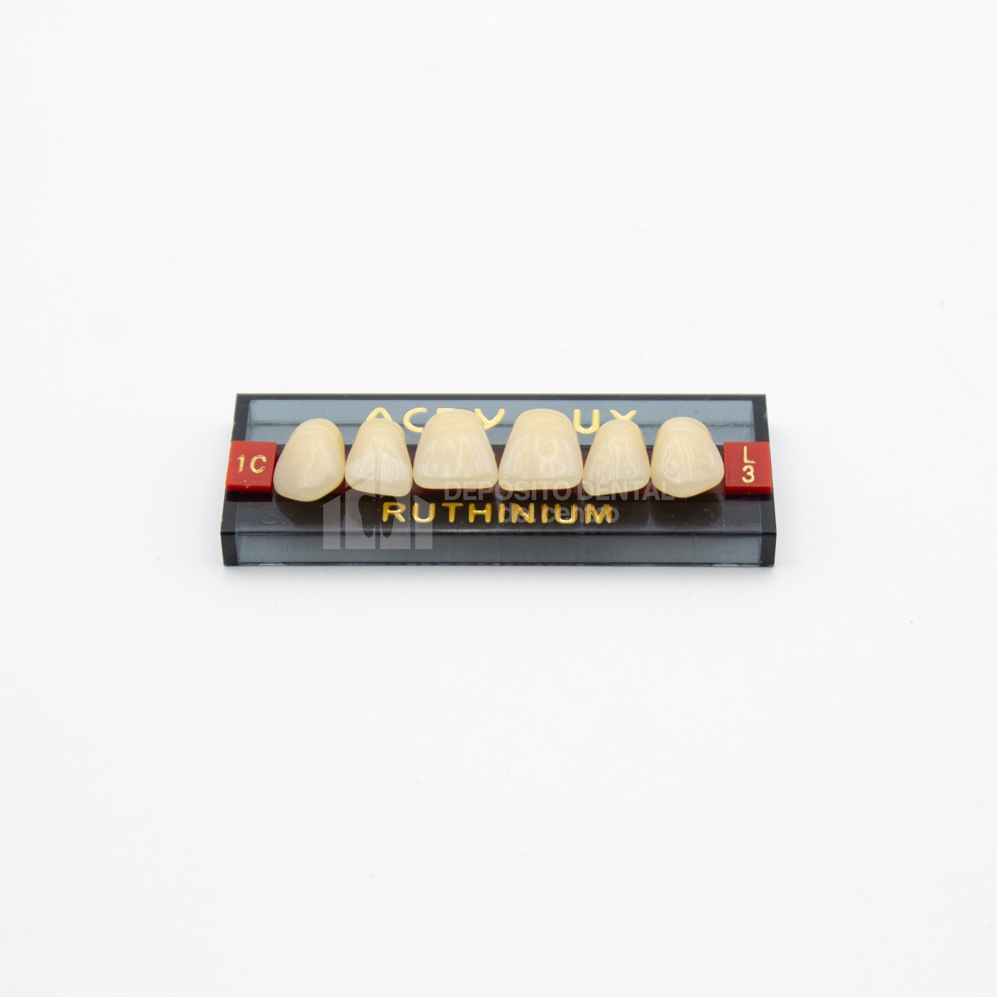 Tablilla de Dientes Acry Lux Ruthinium Anteriores Superiores 1C L3