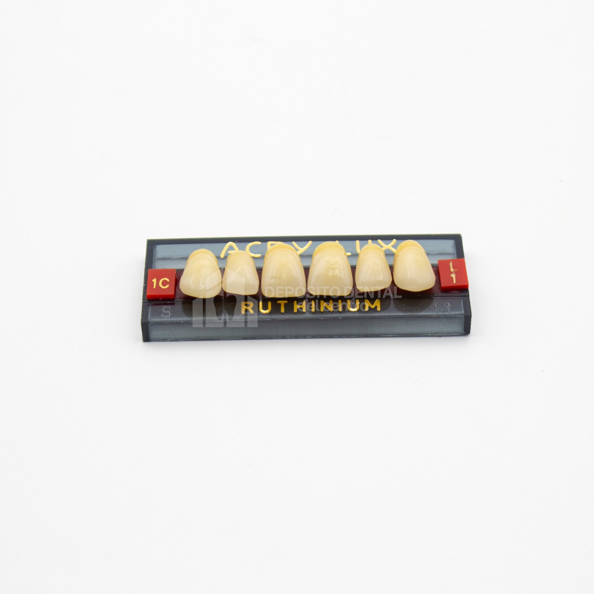 Tablilla de Dientes Acry Lux Ruthinium Anteriores Superiores 1C L1